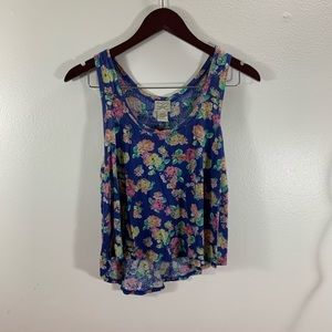 Eyelash Couture Blue Floral Tank S